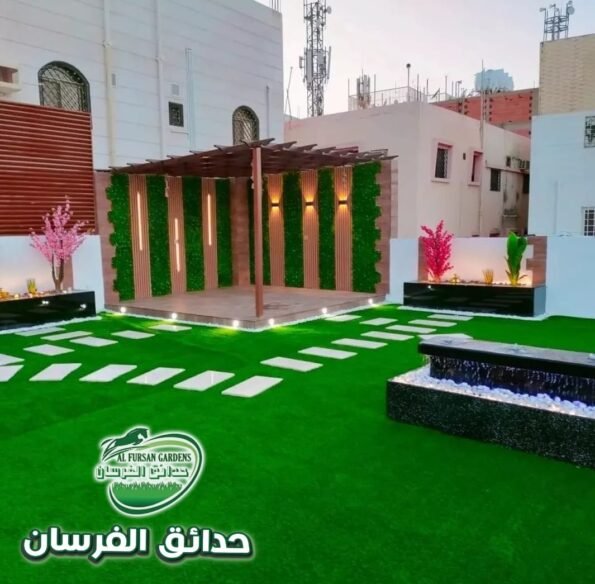 تنسيق حدائق في حي الملقا بالرياض