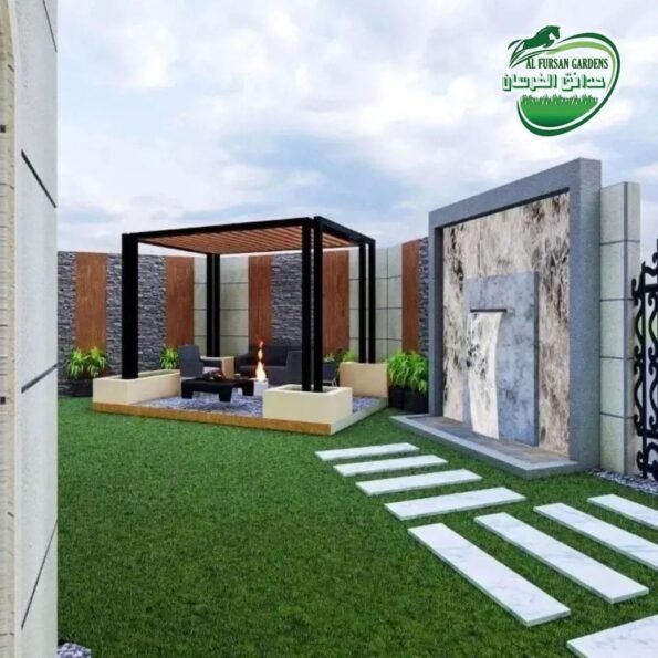 تنسيق حدائق حي الملك فهد بالرياض