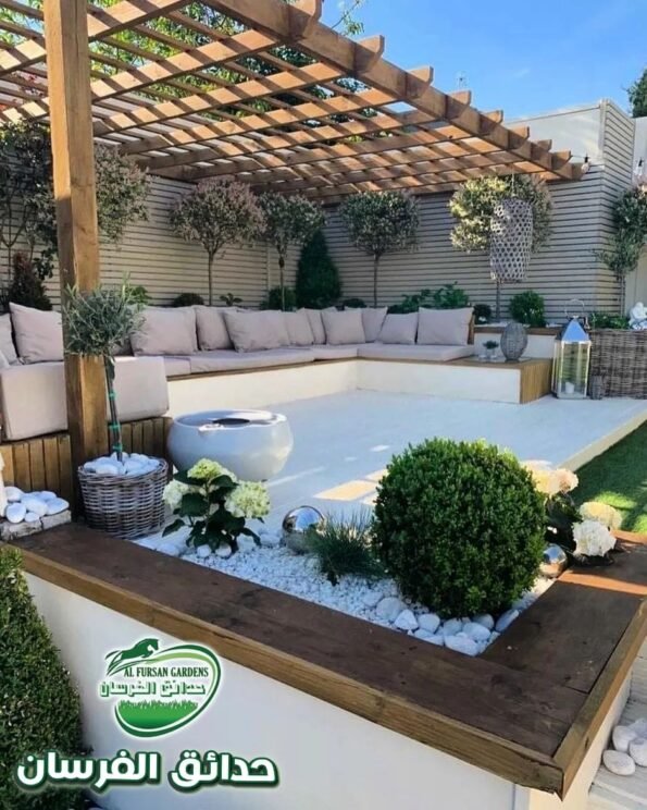 تصميم حدائق حي المرسلات